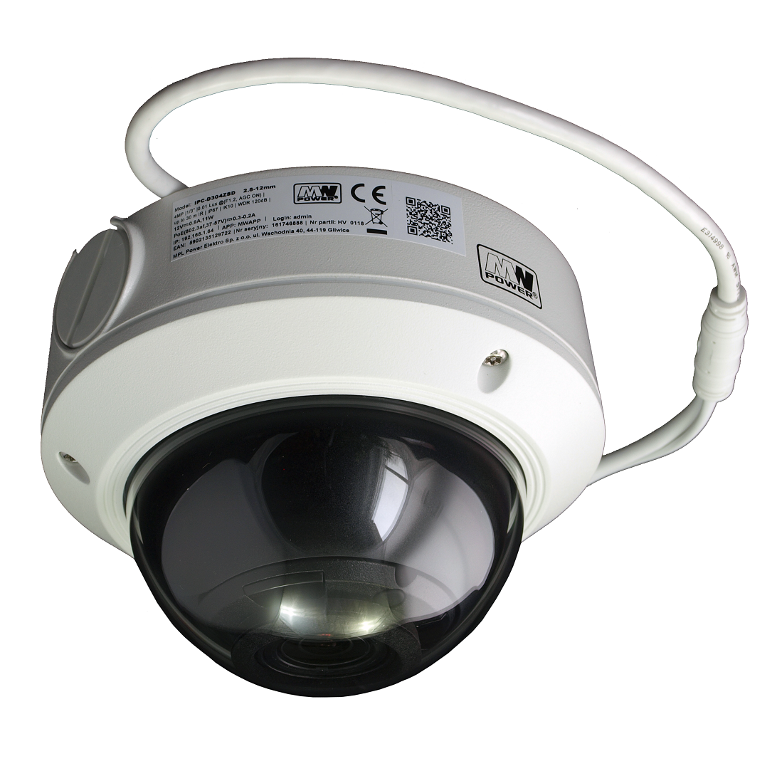 Kamera IP 4MPX kopułkowa, obiektyw 2,8mm IK10 + funkcje VCA