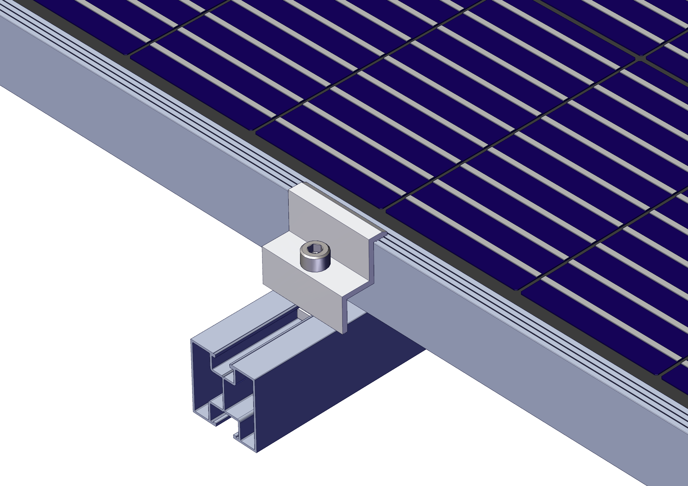 Klema końcowa Z do profilu PV 40mm aluminium surowe 5cm otwór 8,5mm