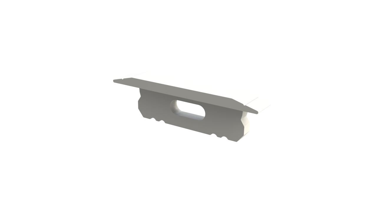 biała zaślepka z otworem GLG1 endcap white with hole
