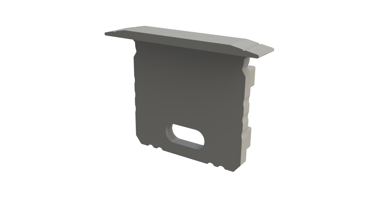 szara zaślepka z otworem GLG3 endcap grey with hole