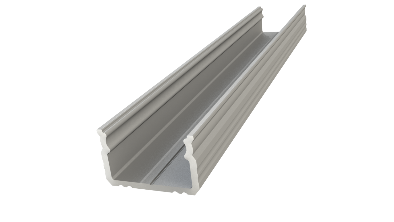 Nawierzchniowy profil ALU surowy 9x16mm 4150mm SURFACE raw alu
