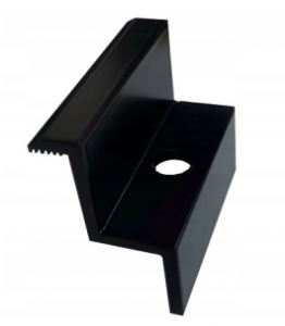 Klema końcowa Z do profilu PV 32mm aluminium anoda czarna 5cm otwór 8,5mm