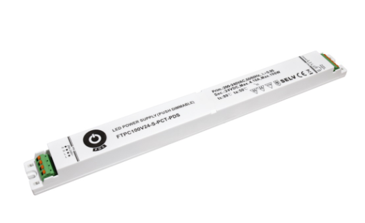 POS LED Driver 24V/4.16A, slim plastic case, Push in Clamp Terminals, Push dimming (secondary)