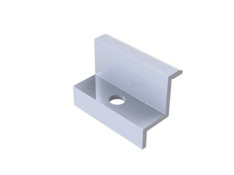 Klema końcowa Z do profilu PV 32mm aluminium surowe 5cm otwór 8,5mm