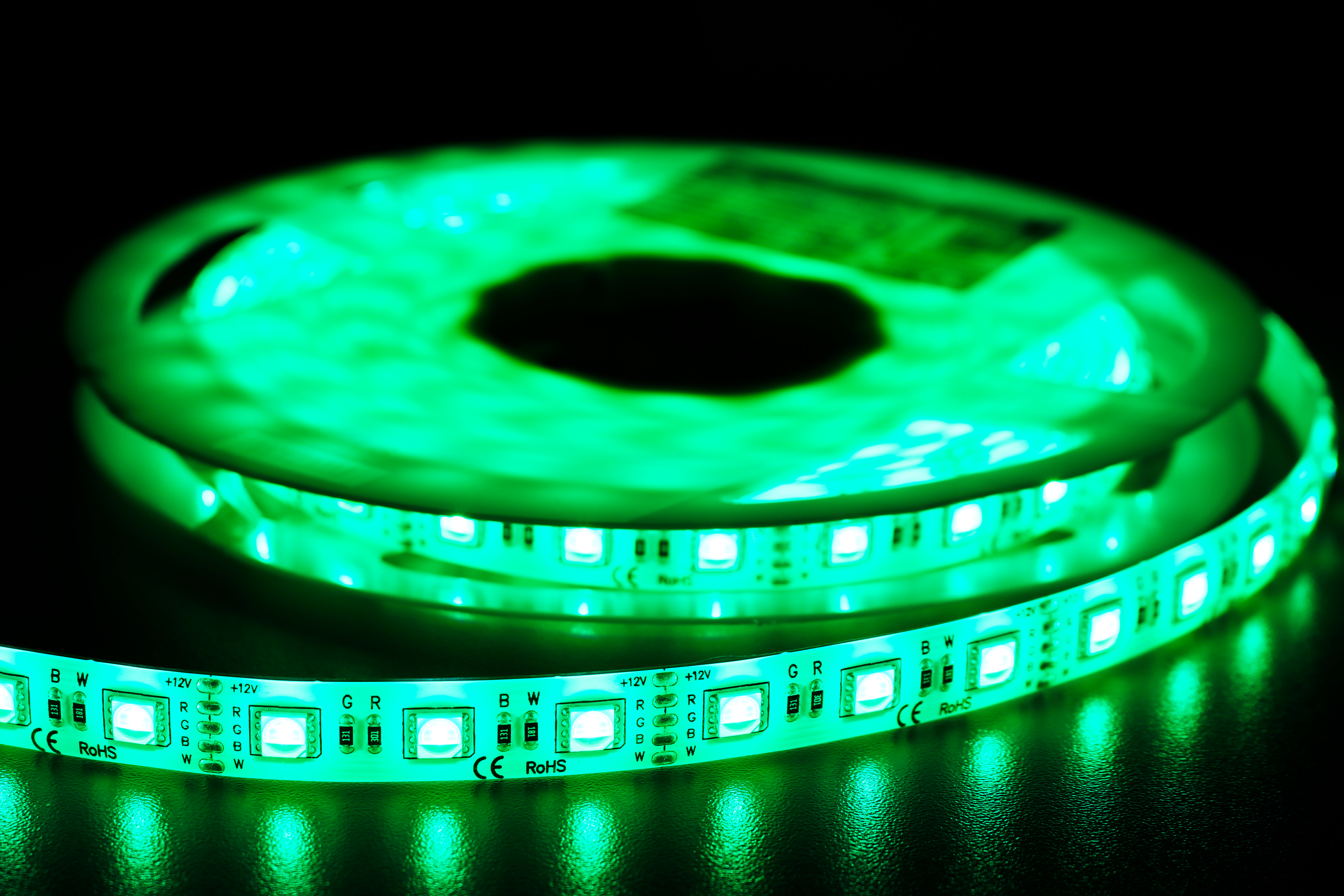 Profesjonalna tasma LED 19.2W/m, 12V, 60LED RGB + W 6500K, IP65
